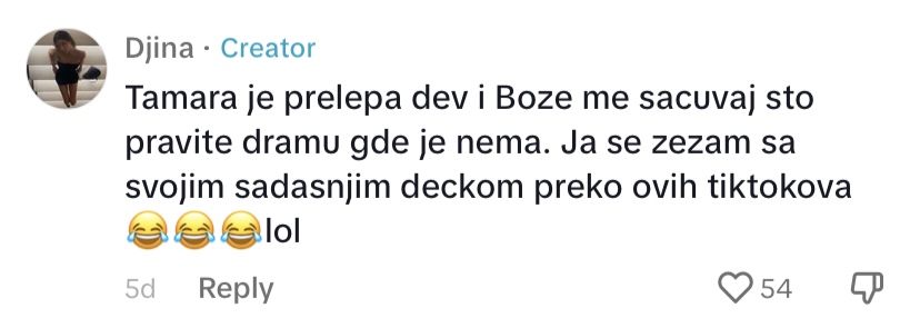 ''NE TREBA NAS DVE DA UPOREĐUJETE'': Đina Džinović otkrila šta misli o Vojaževoj novoj devojci (FOTO) 2 Foto:Printscreen/Tiktok:djinadzinovic