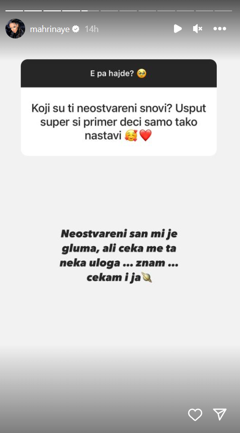 "NISMO KLIKNULI": Mahrina progovorila o odnosu sa Vojažem, pa priznala koji joj je neostvareni san (FOTO) 3 Screenshot 2023 10 14 101430