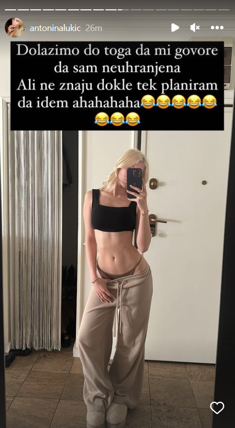 "GOVORE DA SAM NEUHRANJENA": Antonina Lukić se pohvalila izgledom, pa odgovorila na negativne komentare (FOTO) 2 antonina lukić
