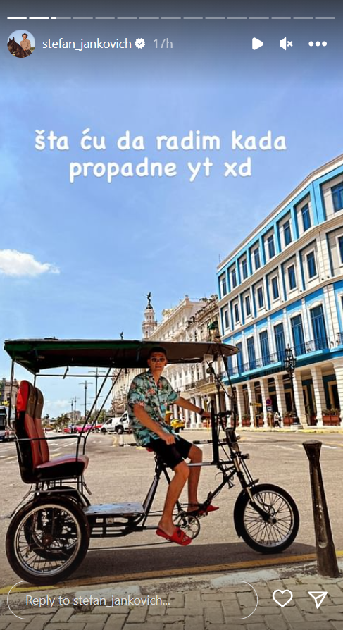 POKAZAO ČIME ĆE SE BAVITI KADA PROPADNE JUTJUB: Janko otkrio koji mu je sledeći posao, pa nasmejao pratioce (FOTO) 2 Foto:Printscreen/Instagram:stefan_jankovich
