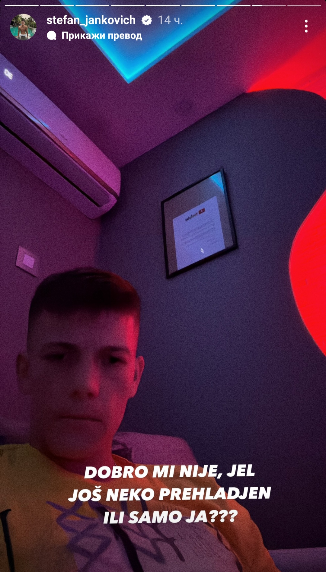"DOBRO MI NIJE...": Janko se oglasio iz rodnog grada, ZABRINUO pratioce najnovijom objavom (FOTO) 3 STEFAN JANKOVIĆ