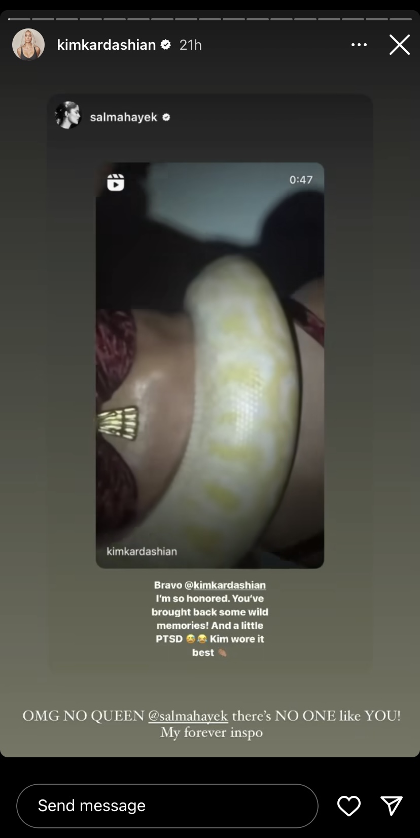 KIM KARDAŠIJAN POTPUNO ISKOPIRALA SELMU HAJEK: Nakon snimka koji je podelila na Instagramu, glumica joj se javno obratila! (VIDEO) 3 Foto:Printscreen/Instagram:kimkardashian