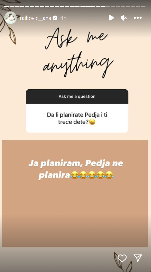 "NIŠTA MI NIJE BILO TEŠKO": Ana Rajković progovorila o majčinstvu, otkrila da li ona i Predrag planiraju proširenje porodice (FOTO) 3 ana rajković