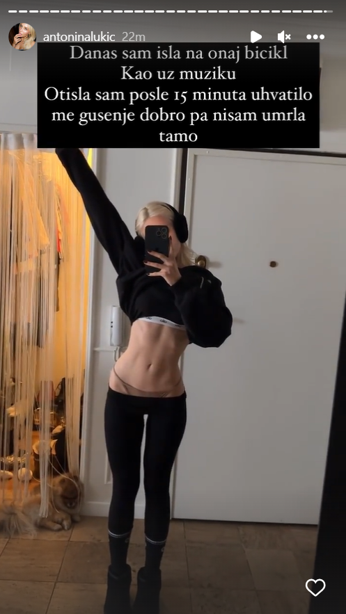 ''DOBRO PA NISAM UMRLA'': Antonina Lukić doživela neprijatnost tokom treninga, pa se požalila fanovima (FOTO) 3 Antonina Lukić