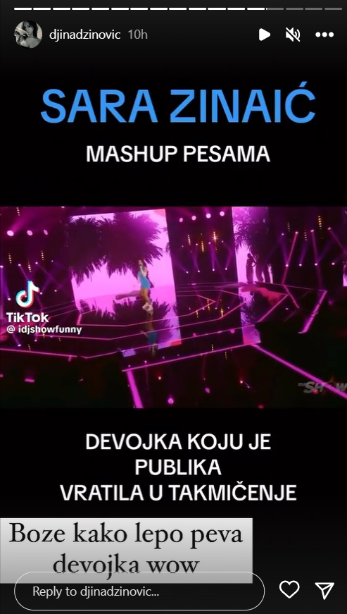 Foto:Printscreen/Instagram:djinadzinovic