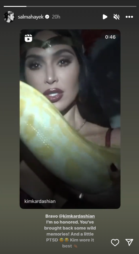 KIM KARDAŠIJAN POTPUNO ISKOPIRALA SELMU HAJEK: Nakon snimka koji je podelila na Instagramu, glumica joj se javno obratila! (VIDEO) 2 Foto:Printscreen/Instagram:selmahayek