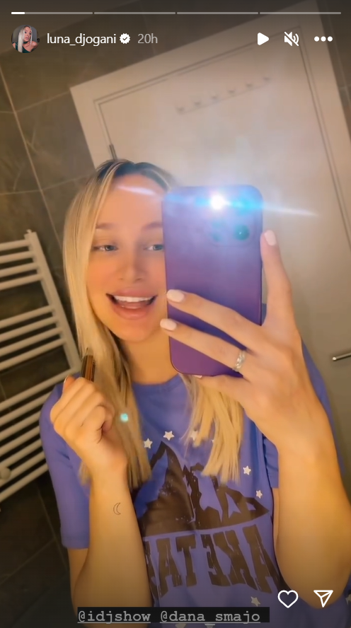 LUNA ĐOGANI PRUŽILA PODRŠKU UČESNICI IDJ SHOW-A: Influenserka se snimila uz njeno izvođenje pesme, takmičarka joj odmah odgovorila! (FOTO) 2 Luna Djogani