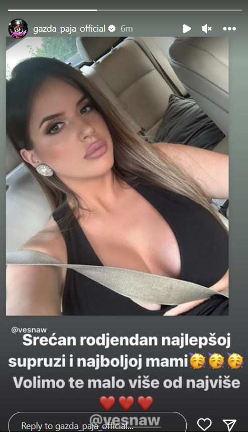GAZDA PAJA JAVNO ČESTITAO ROĐENDAN SUPRUZI: Reper emotivnom porukom raznežio sve! (FOTO) 2 Foto:Printscreen/Instagram:gazda_paja_official