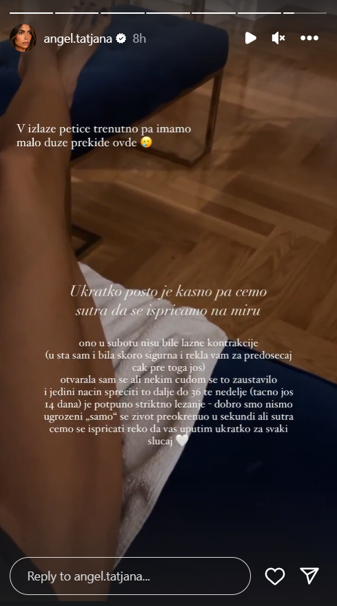 "ŽIVOT SE PREOKRENUO U SEKUNDI": Trudnoj Angel Tatjani naređeno mirovanje, otkrila sve o zdravstvenom problemu! (FOTO) 2 angel tatjana