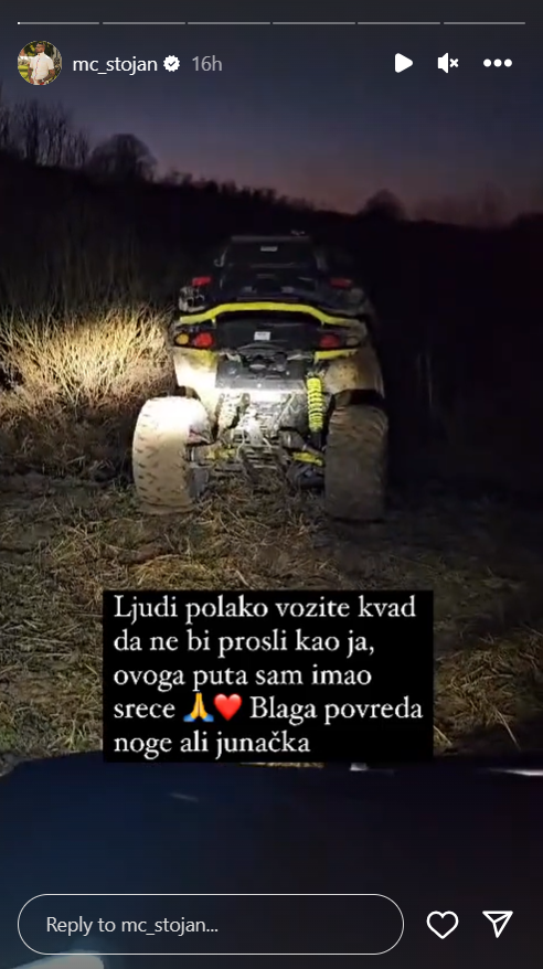 "OVOG PUTA SAM IMAO SREĆE": MC Stojan zabrinuo fanove fotkama uništenog vozila, pa otkrio kakve povrede je pretrpeo (FOTO) 2 mc stojan