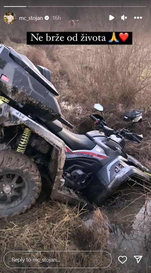 "OVOG PUTA SAM IMAO SREĆE": MC Stojan zabrinuo fanove fotkama uništenog vozila, pa otkrio kakve povrede je pretrpeo (FOTO) 3 mc stojan