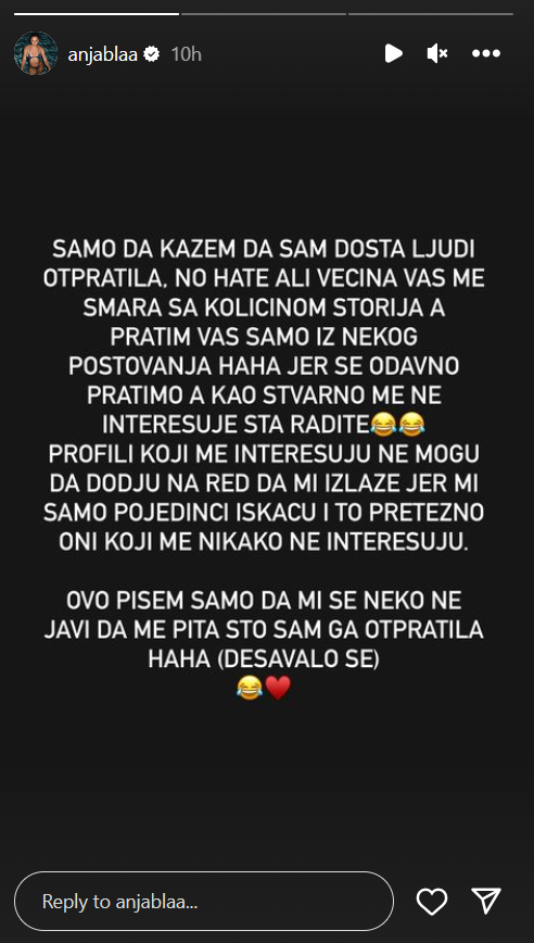 "Ne interesuje me šta radite": Anja Bla se odlučila na drastičan korak, pa se obratila svojim pratiocima (FOTO) 2 anja bla