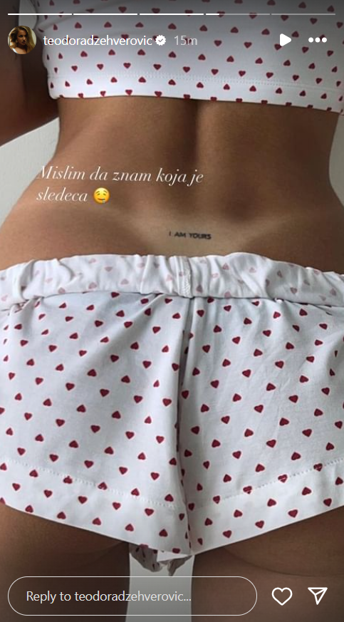 Ponovo provocira: Teodora Džehverović planira novu tetovažu, odlučila se za neobično mesto, a natpis je zaintrigirao sve (FOTO) 2 Screenshot 2024 02 26 121020