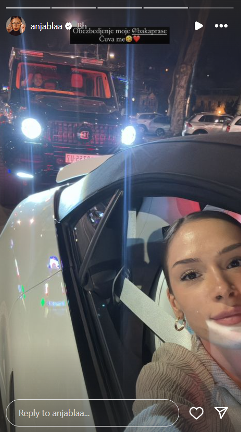 "Moje obezbeđenje": Anja Bla provozala svoj skupoceni automobil, pa otkrila da je neko prati u stopu (FOTO) 3 Screenshot 2024 02 29 084947