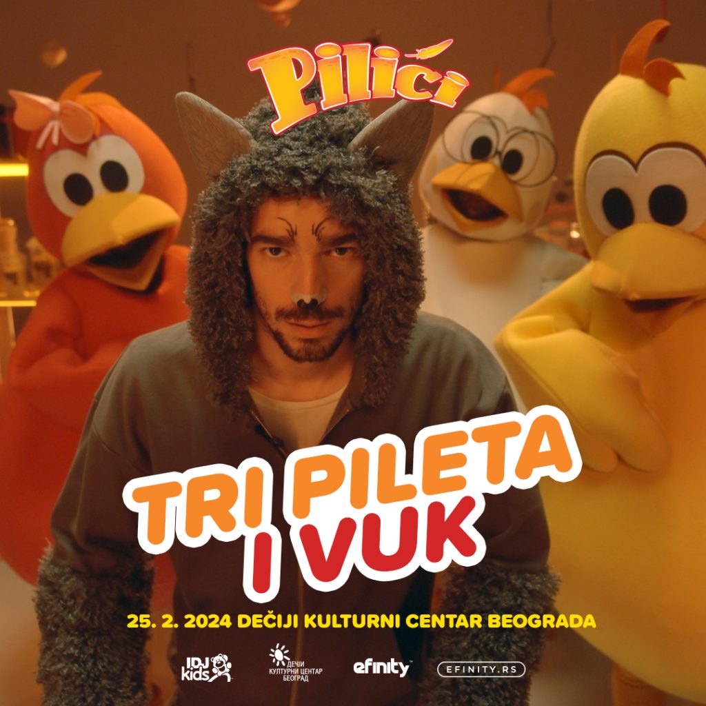 Predstava "Tri pileta i vuk" u novom terminu! Omiljeni Youtube junaci 25. februara u Dečjem kulturnom centru Beograd 1 feed