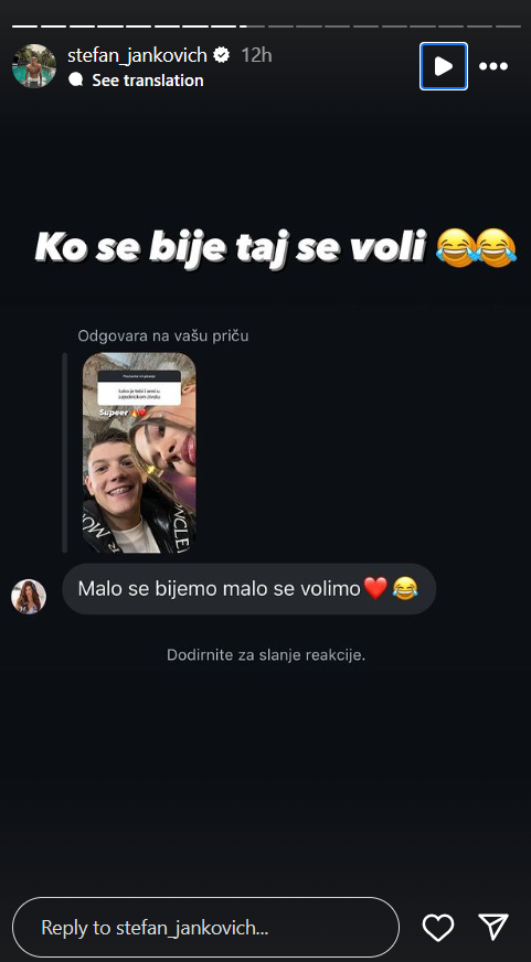 "Malo se bijemo, malo se volimo": Janko progovorio o životu sa Annom Lazarević, influenserka se odmah oglasila (FOTO) 3 Screenshot 2024 03 26 085603