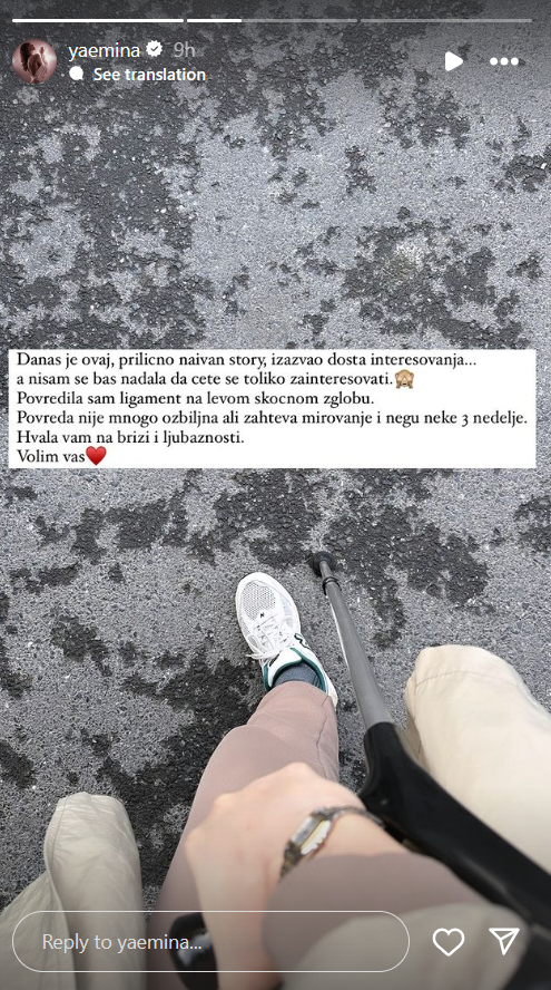 "Moram da usporim": Oglasila se Emina Jahović nakon pretrpljene povrede, ovaj događaj shvatila je kao upozorenje (FOTO) 3 em