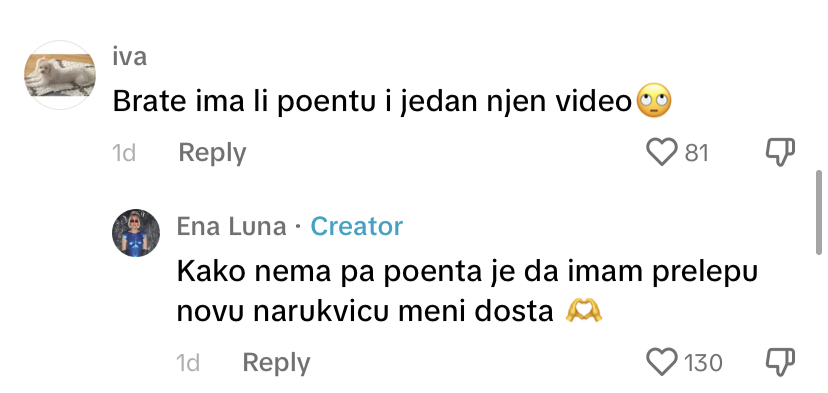 ''Čisto da vas podsetim'': Ena Luna skupocenom narukvicom izazvala burne reakcije, pa OVAKO odgovorila na hejt komentare (FOTO) 2 image1 2
