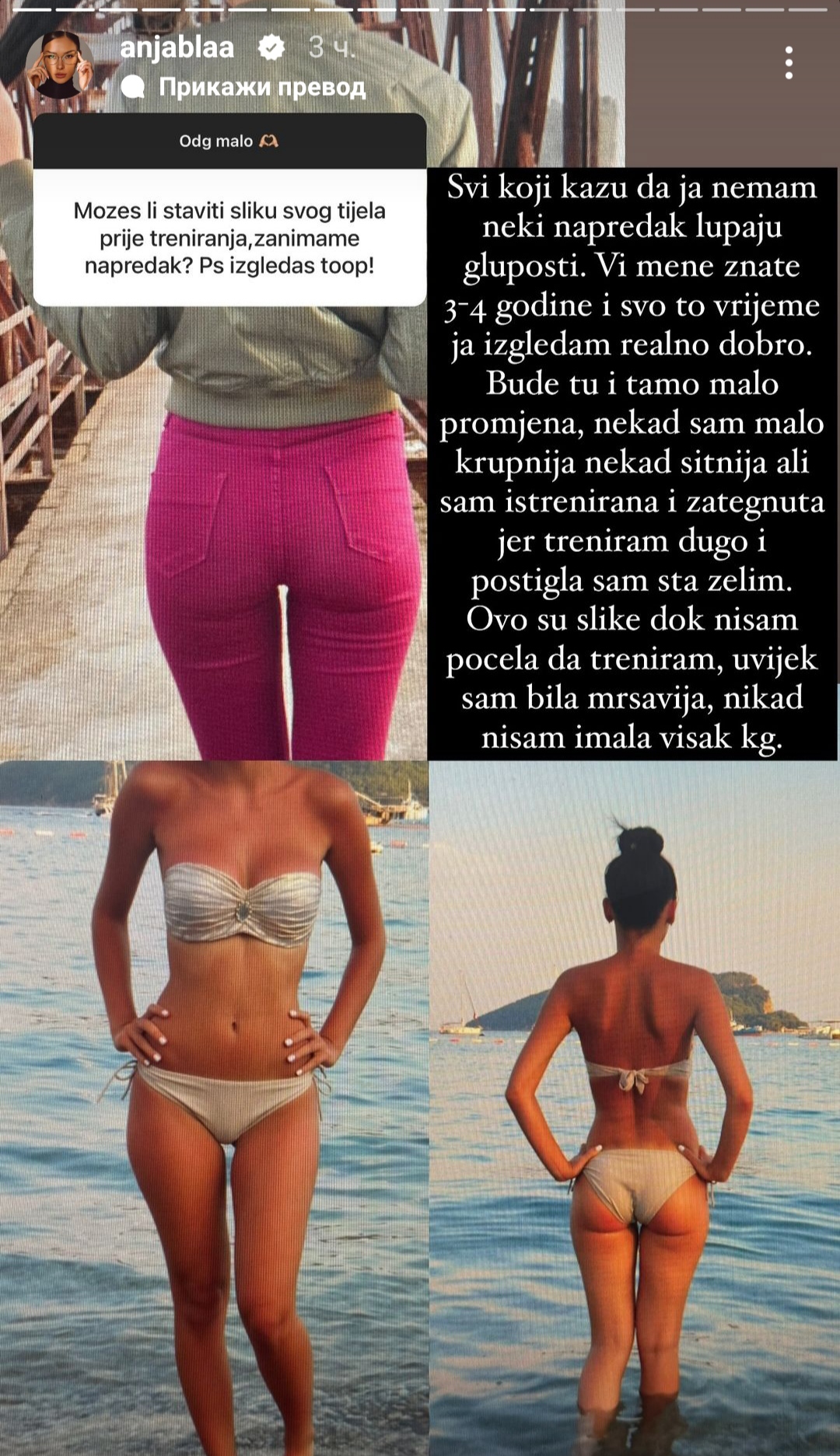Stare fotke otkrile kako je Anja Bla izgledala pre napornih treninga: Fanovi šokirani prizorom, razlika je više nego očigledna! (FOTO) 2 1712561377162