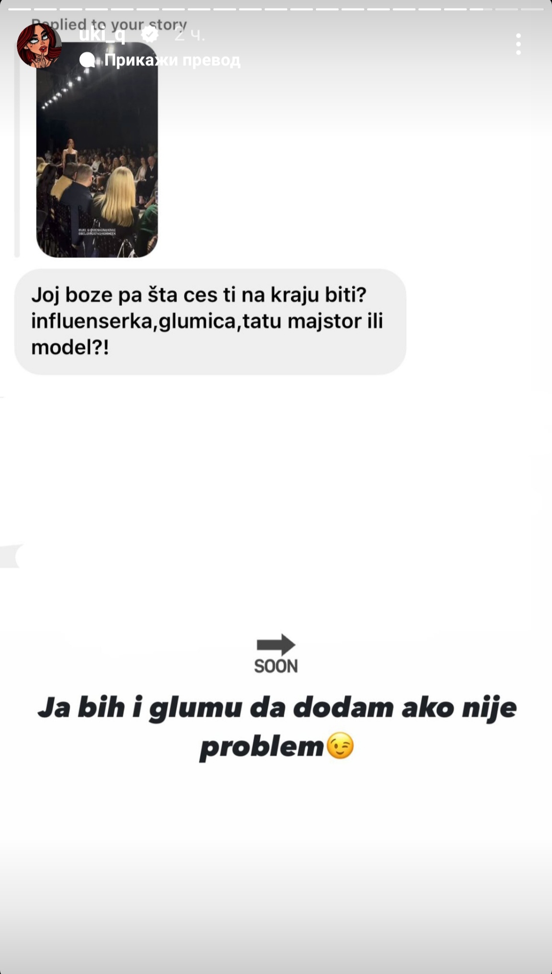 Uki Q menja profesiju? Nakon modelinga, tiktokerka novom objavom otkrila svoje planove za budućnost 3 1713424677992