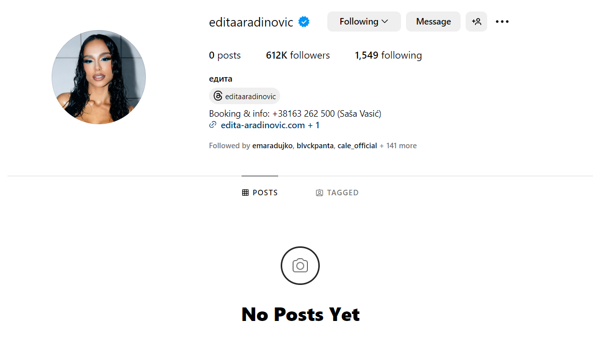 Edita Aradinović nestala sa Instagrama: Fanovi se pitaju zašto se pevačica odlučila na takav potez u ovom trenutku (FOTO) 2 edita2