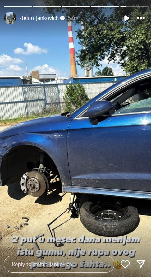 "Drugi put u mesec dana": Stefan Janković doživeo peh sa automobilom, pa se požalio pratiocima na problem sa kojim se suočio (FOTO) 2 jankoo