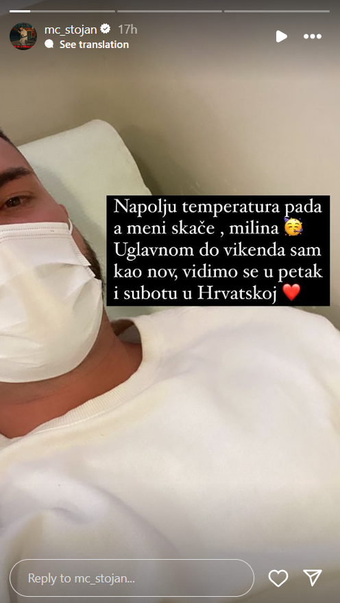 MC Stojan se oglasio iz bolničkog kreveta: Pevač zabrinuo fanove objavom, pa otkrio sa kojim problemom se suočio (FOTO) 2 mc