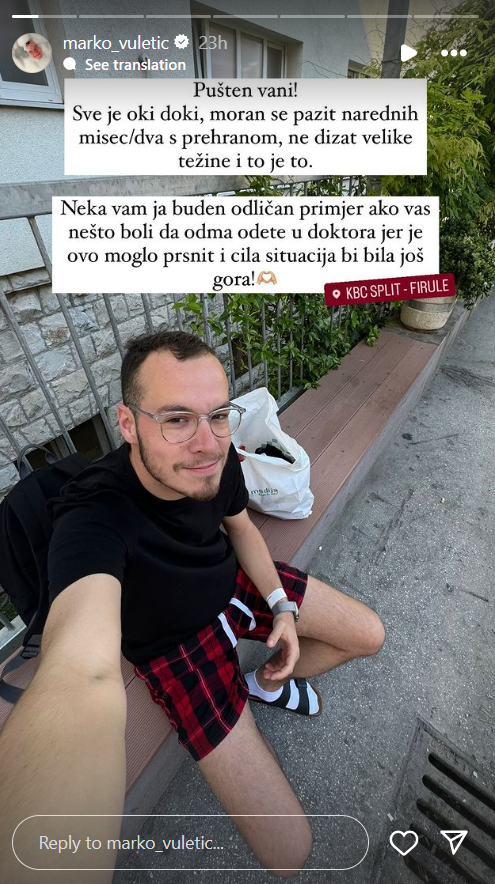 "Život ti priredi svašta u 24 sata": Poznati influenser hitno operisan, oglasio se iz bolničkog kreveta i otkrio detalje zdravstvenog stanja (FOTO) 2 mv