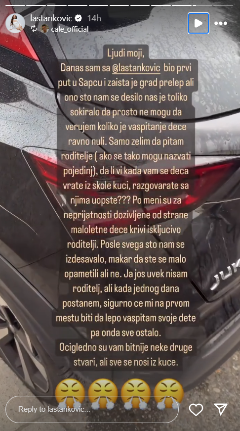 "Ko vas vaspitava?" Lei Stanković pričinjena velika materijalna šteta, influenserka POBESNELA, pa se obratila počiniocima (FOTO) 6 Screenshot 2024 05 17 085820