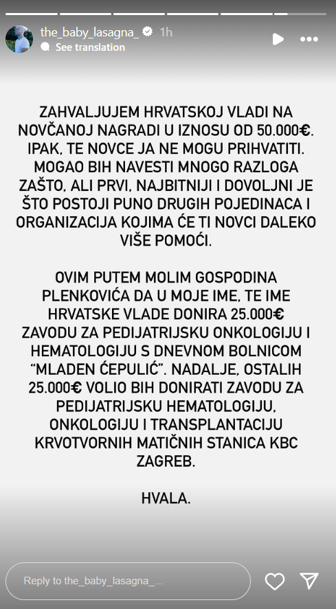 Potez o kom bruji region: Bejbi Lazanja humanim gestom još jednom oduševio javnost širom Balkana i dao primer mnogima! 2 the baby lasagna