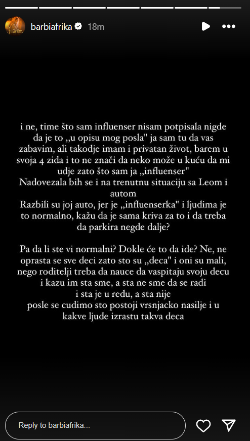 "To je nepoštovanje!" Barbi Afrika doživela neprijatnu situaciju sa fanovima, pa se javno oglasila i uputila oštru poruku 3 vffvefd