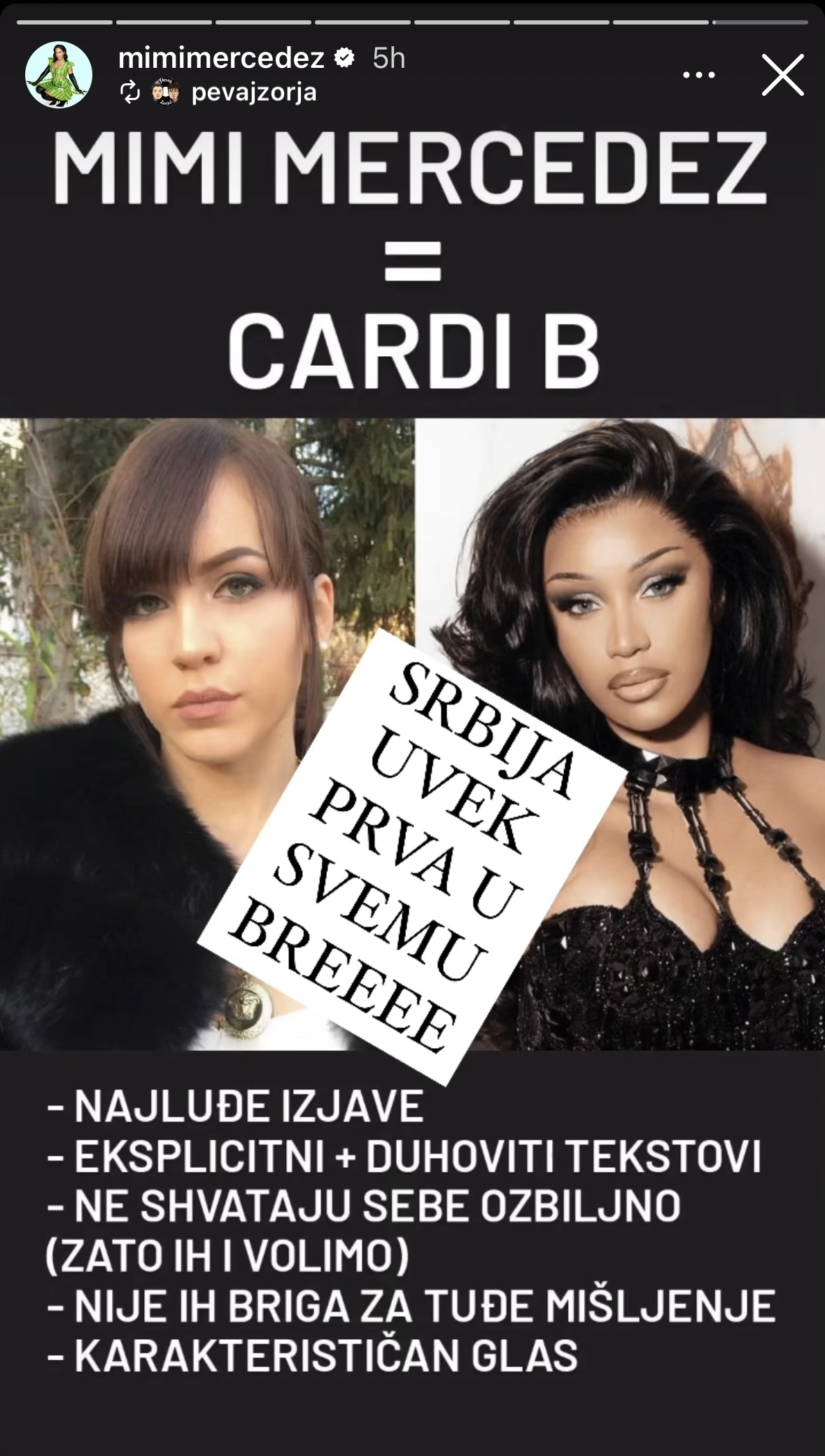 ''Nije ih briga za tuđe mišljenje'': Našu reperku uporedili sa Kardi Bi, ona jednim potezom otkrila šta misli o svetskoj zvezdi 2 IMG 7392 1