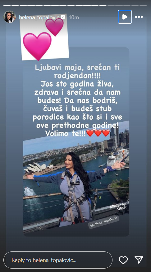 Helena Topalović proslavila 27. rođendan: Suprug joj se obratio nežnim rečima, a onda je usledio zajednički snimak kakav smo retko u prilici da vidimo! (FOTO) 3 Screenshot 2024 06 04 100834
