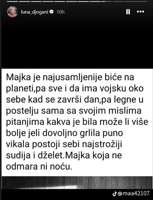 "Majka je najusamljenije biće na svetu": Luna Đogani podelila fotografiju sa Anabelom, pa emotivnom objavom raznežila fanove (FOTO) 3 djogani