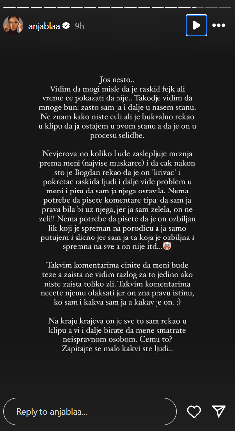 "Razlog raskida je njegova želja za novcem, a ja sam prepreka": Oglasila se Anja Bla nakon prekida veze sa Bakom Prasetom, pa iznela šokantne detalje (FOTO) 10 Screenshot 2024 07 02 090548
