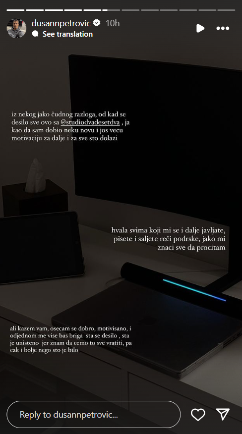 "Dobio sam još veću motivaciju za dalje": Dušan Petrović progovorio o šteti koja mu je učinjena i uništenom studiju, pa pokazao trenutno stanje (FOTO) 2 Screenshot 2024 07 04 090146