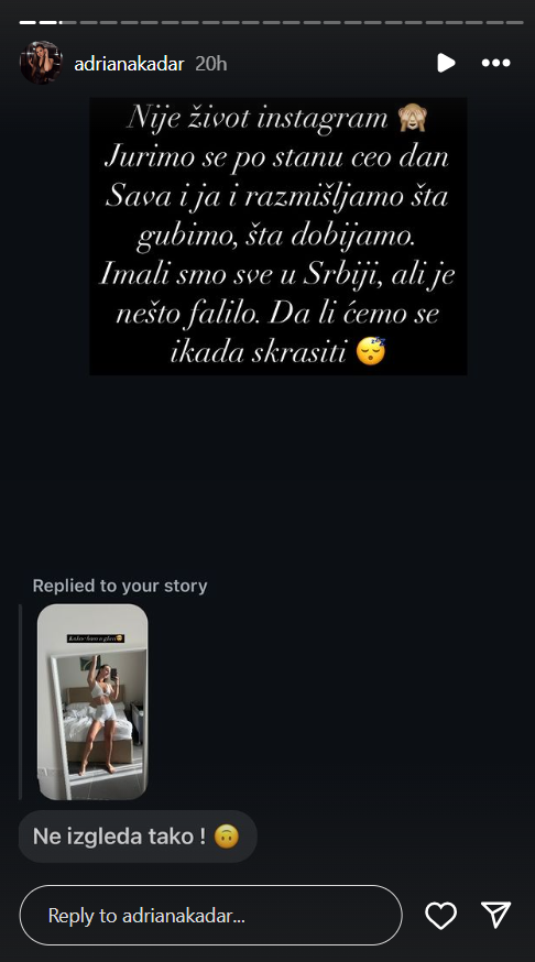 "Šta nam je ovo trebalo?": Adriana Kadar samo nekoliko dana nakon selidbe na drugi kontinent otkrila da je sve u totalnom haosu! 3 Screenshot 2024 10 04 111556