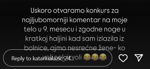 "Otvaramo konkurs za najljubomorniji komentar": Katarina Lazić nakon izlaska iz porodilišta odgovorila na brojne prozivke (FOTO) 2 Screenshot 2024 10 10 100159
