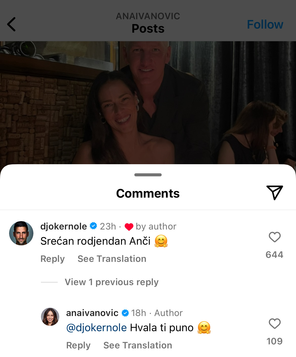 Novak Đoković se javno obratio Ani Ivanović: Za to je imao poseban povod, a njegov komentar privukao je veliku pažnju! (FOTO) 2 image 123650291
