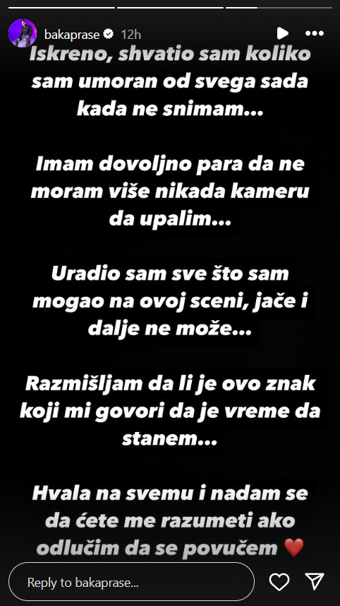 "Sve je deo marketinškog trika": Fanovi raskrinkali Baku Praseta, tvrde da je namerno ugasio kanale zbog veće zarade (VIDEO) 2 Screenshot 2025 02 20 093649
