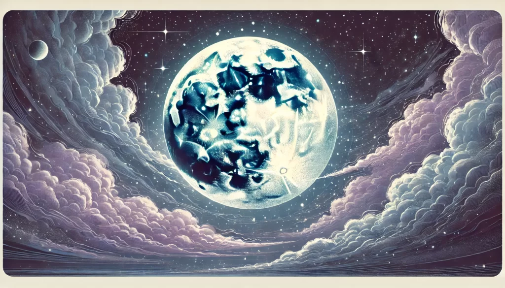 Ova 3 znaka nakon punog meseca čeka ogroman uspeh: Od ruke će im ići baš sve! 1 DALL·E 2025 03 17 12.31.31 A horizontal digital illustration of a full moon in a starry night sky. The moon is large glowing and detailed with visible craters and a soft halo
